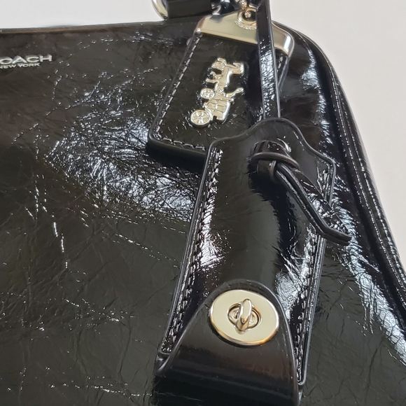 Coach Cube Rogue Bag Black Glazed Leather NWT - Picture 3 of 10